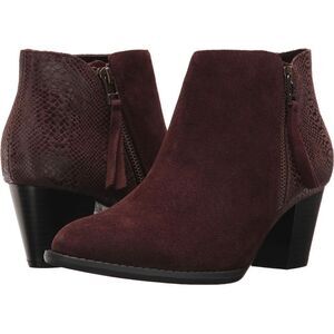 Vionic Women's Anne Java Ankle Boots Suede Leather Snake Print Women’s Size 5